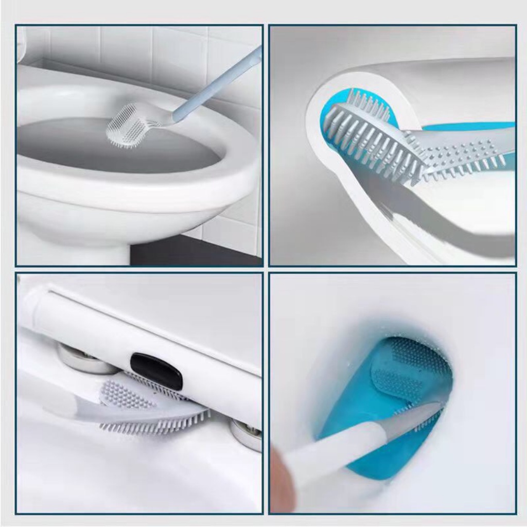Chổi cọ nhà vệ sinh bồn cầu toilet đầu silicon hình cây gậy đánh golf