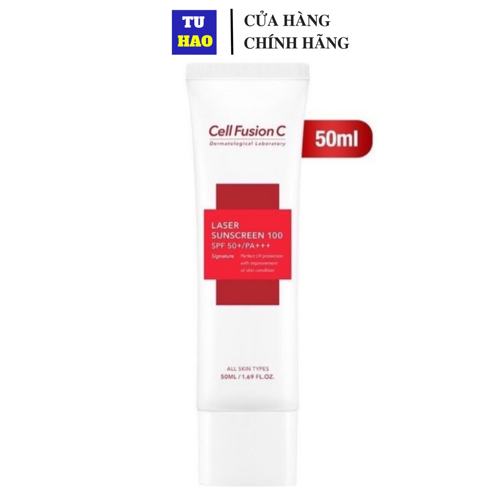 Kem chống nắng Cell Fusion C Laser Sunscreen 100 SPF50+ Cream chống nắng 50ml