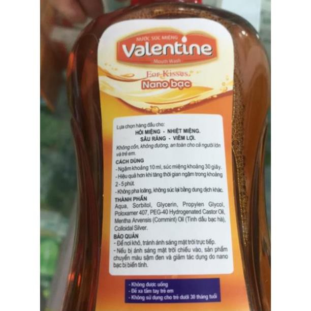 Nước súc miệng VALENTINE - Thái Dương - 500 ml