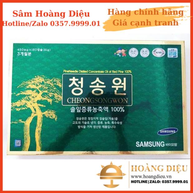 Sâm Hoàng Diệu - Tinh dầu thông các loại xanh đỏ Chesongwon Samsung Kwangdong Dami 120v 180v