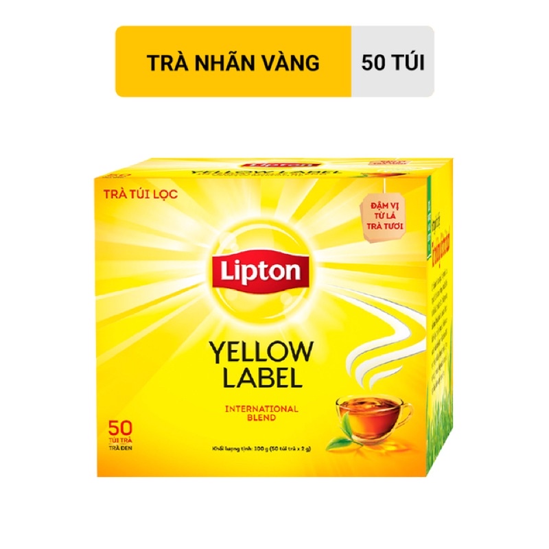 Trà Lipton Túi Lọc 50 Gói - Trà Túi Lọc Nhãn Vàng