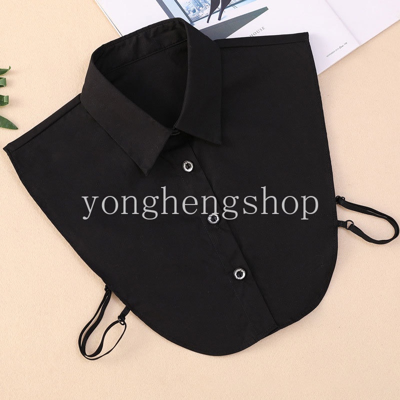 Cổ Áo Sơ Mi Giả Bằng Vải Cotton Thời Trang Sành Điệu Cho Nữ