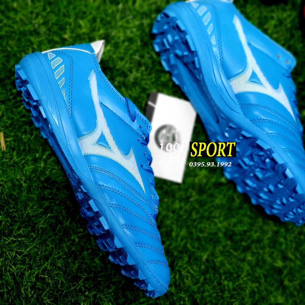 Giày Bóng Đá Mizuno Neo 3 Xanh Dương Vạch Trắng TF