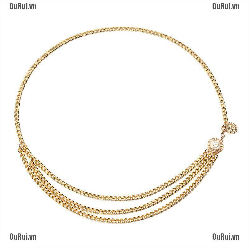 Thắt Lưng Kim Loại Phong Cách Retro Cá Tính Cho Nữ