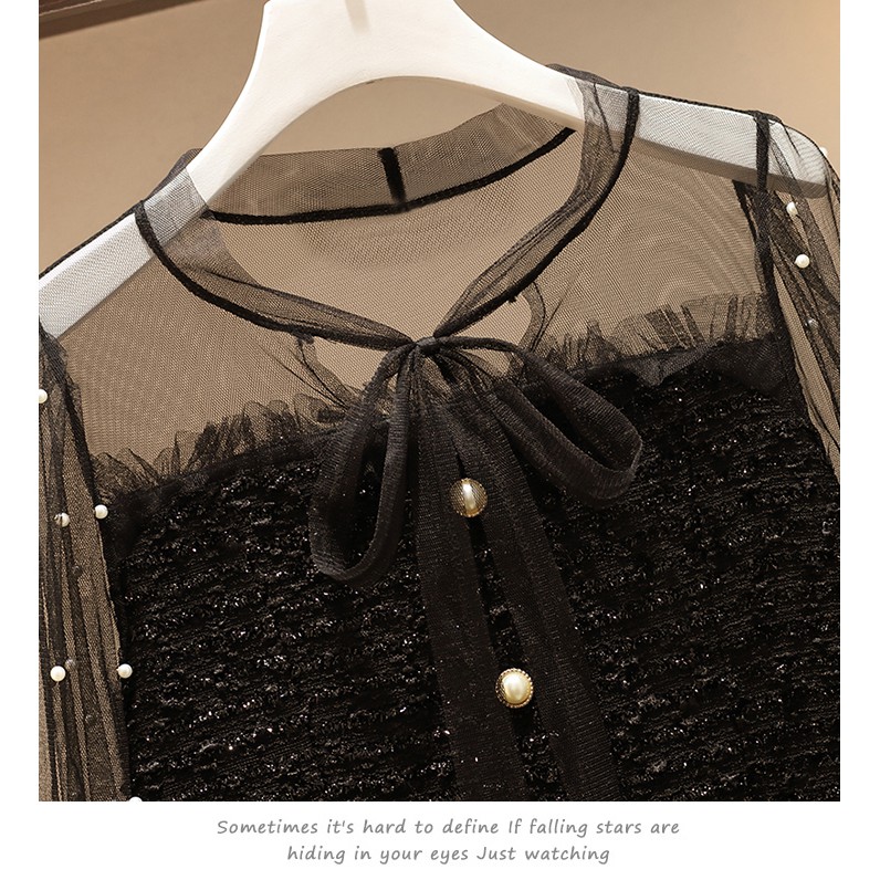🌸Hàng Order🌸 Váy Bigsize Tay Voan Đính Ngọc Thắt Nơ Lấp Lánh Trẻ Trung Nữ Tính 🌸Hàng Quảng Châu | BigBuy360 - bigbuy360.vn