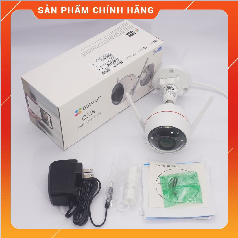 Camera Wifi cố định ngoài trời EZVIZ C3W Pro 4MP - Có màu ban đêm - Đàm thoại 2 chiều - Hàng chính hãng