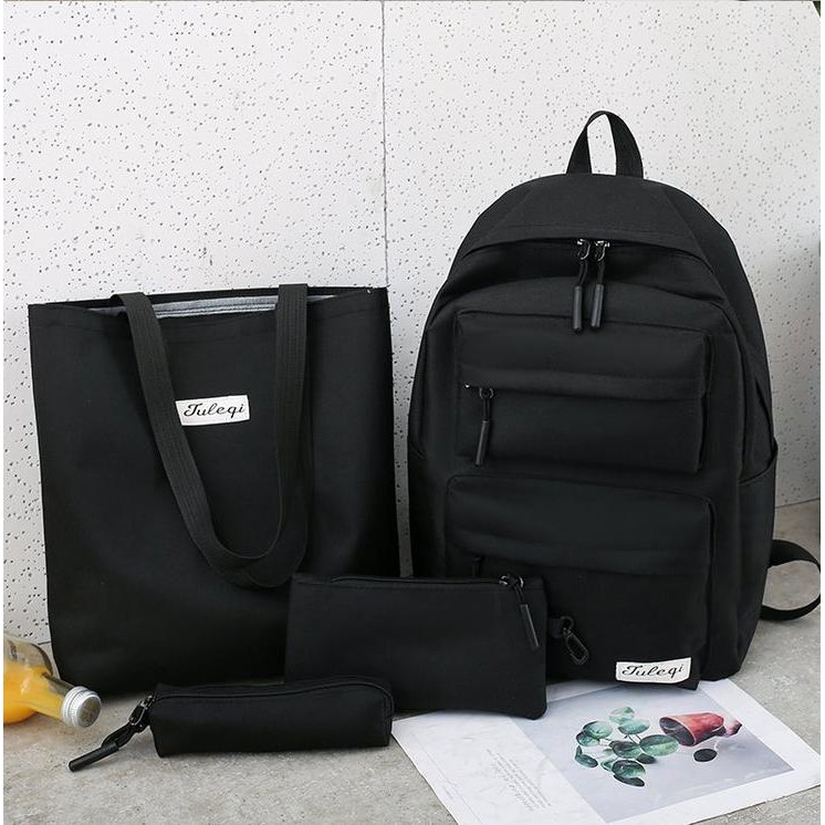 Set 4 Balo thời trang balo Đi Học,Balo Hot,Balo combo 4 món Xinh,Balo Đa Năng,Balo Da balo Kute, Balo Nu