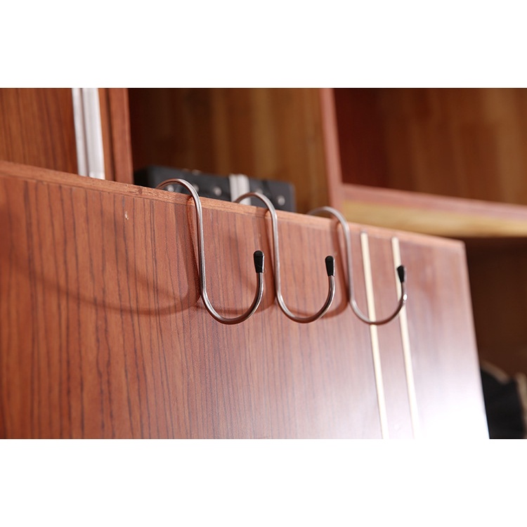 Bộ 4 Móc Treo Đồ Dùng Inox Hình Chữ S Dài 7cm
