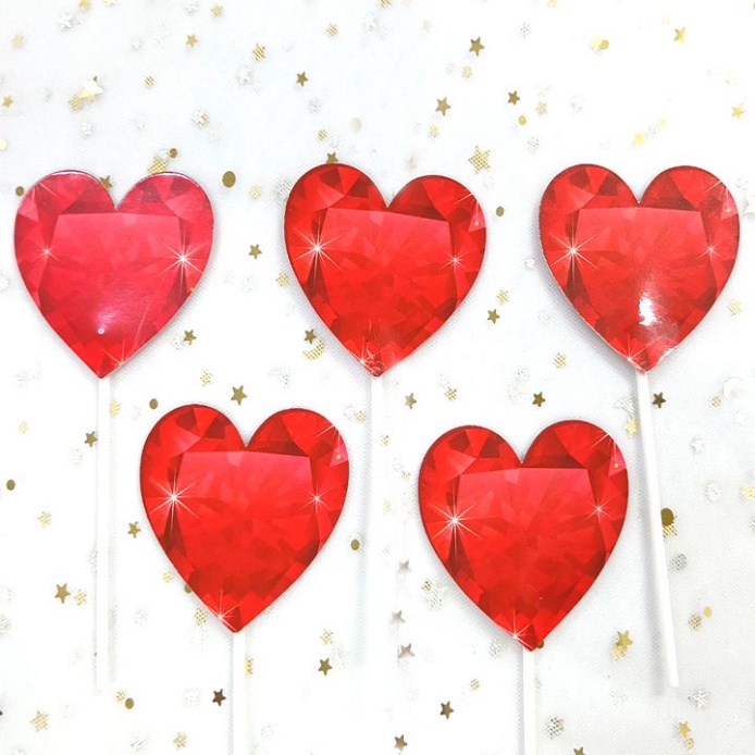 đồ trang trí bánh kem [FREESHIP❤️] set cắm tim đẹp