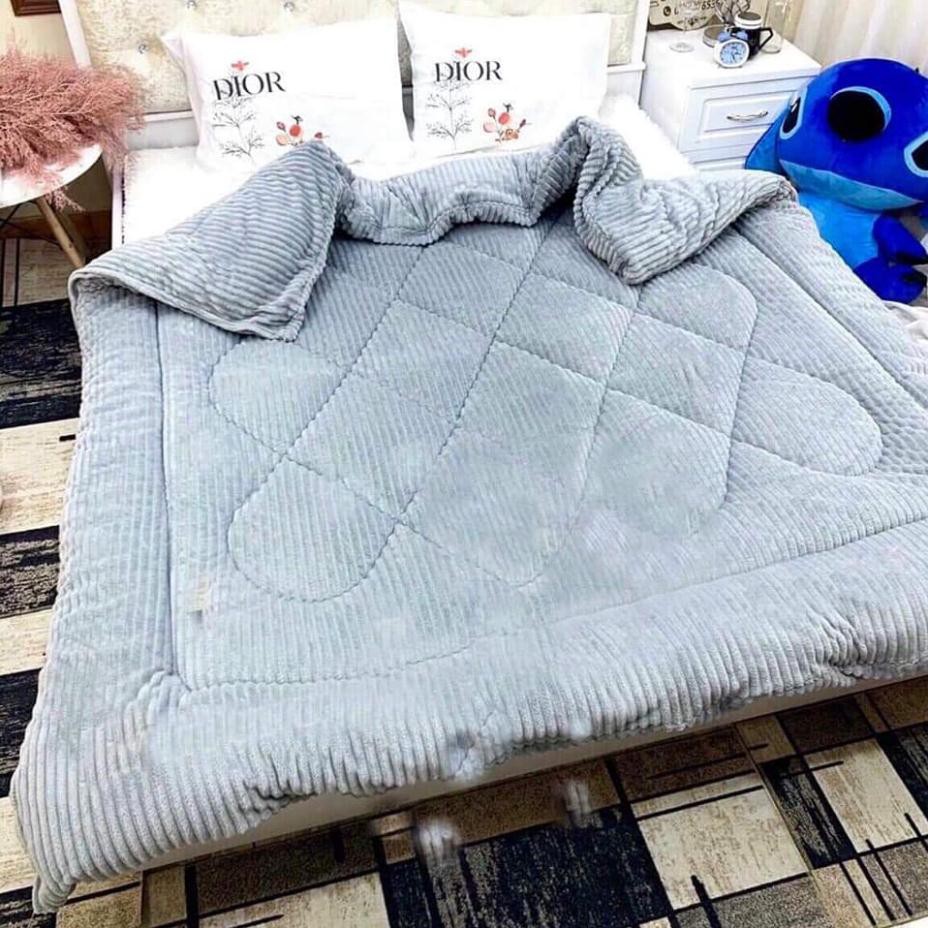 Ga Trải Giường Nỉ Nhung Tăm Cao Cấp (Tặng Kèm Vỏ Gối Nằm ) + Chăn nhung 3.8kg mềm, óng mịn