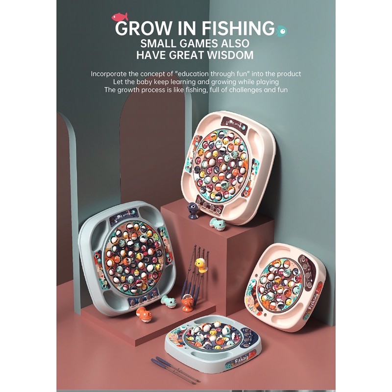 Bộ đồ chơi câu cá nam châm hàng cao cấp tuyệt đẹp có 6 bài nhạc