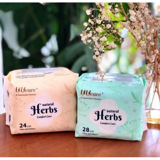 Băng vệ sinh thảo dược UUcare Natural Herbs 24cm 12 Miếng/Gói