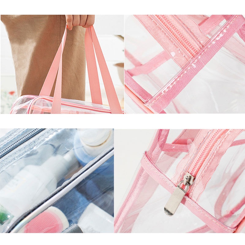 Túi Đựng Mỹ Phẩm Bằng PVC Trong Suốt Chống Thấm Nước Tiện Dụng