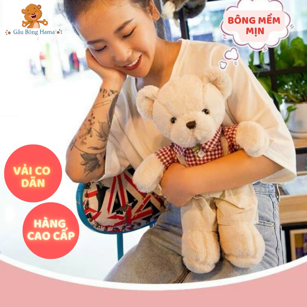 Gấu Bông Teddy Đôi 38cm Qùa Tặng Ý Nghĩa Cho Người Thương - Teddy Nhồi Bông Cao Cấp Gấu Hama