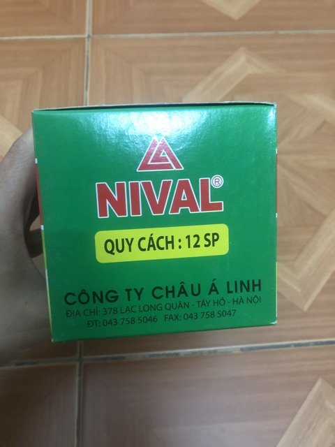 Ổ cắm điện 3 lỗ Trắng - Đen - Nival.