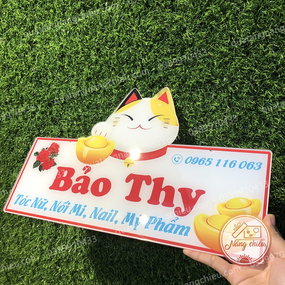 Bảng mèo thần tài cho shop bán hàng online_ bảng hiệu shop giá rẻ_ bảng hiệu xinh giá rẻ