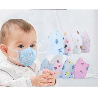 Set 5c khẩu trang 3D nhiều họa tiết cute cho bé yêu 3 tháng đến 4 tuổi