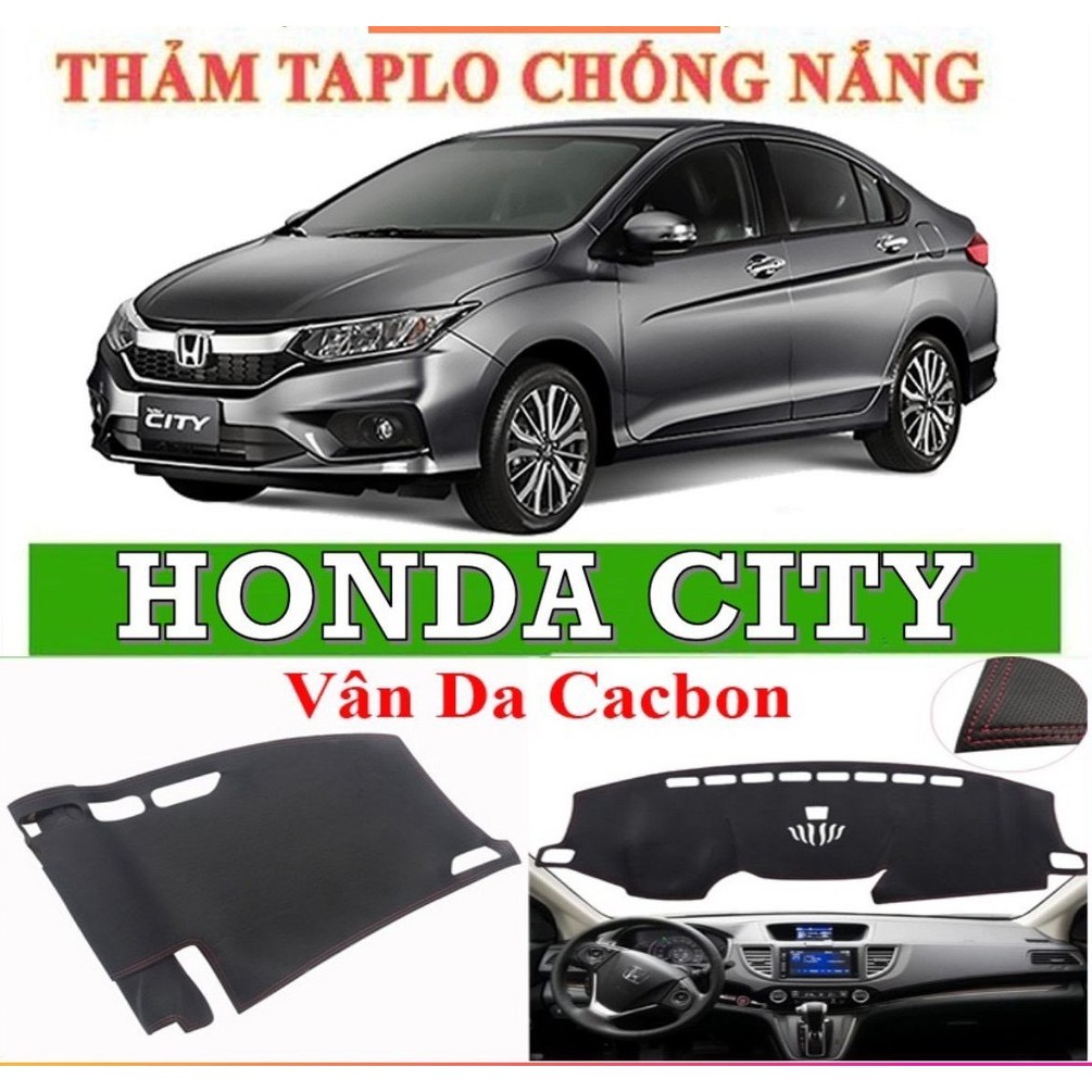 Thảm Taplo da carbon Honda City 2016 - 2019 loại 1