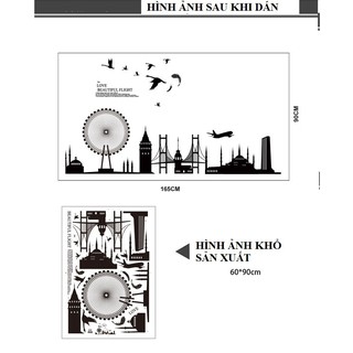 Decal dán tường Thành phố hiện đại