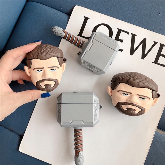 Case Airpods 1/2/Pro Marvel hình búa Thor