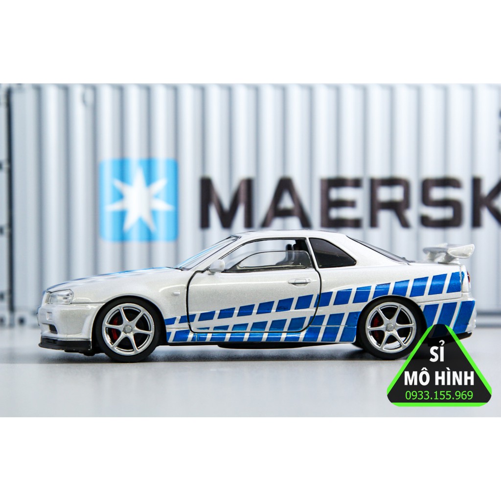 [ Sỉ Mô Hình ] Mô hình xe đua Nissan Skyline GTR phim Fast and Furious 1:32