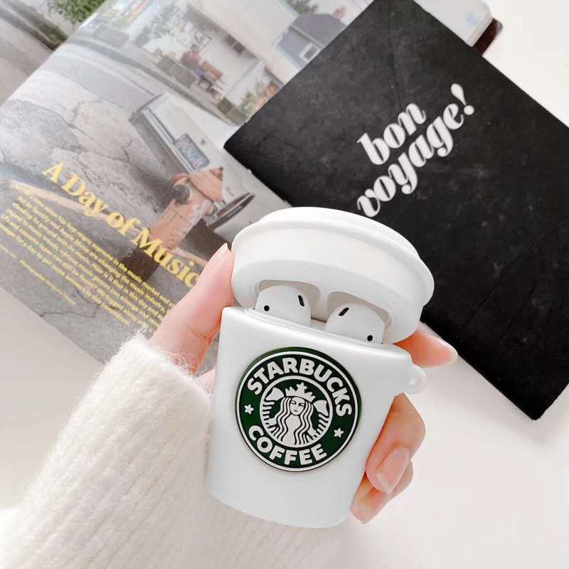 Starbucks Paper Cup Airpods case Silicone Case Cover For Airpods 1 2 Pro wireless  bluetooth earphone