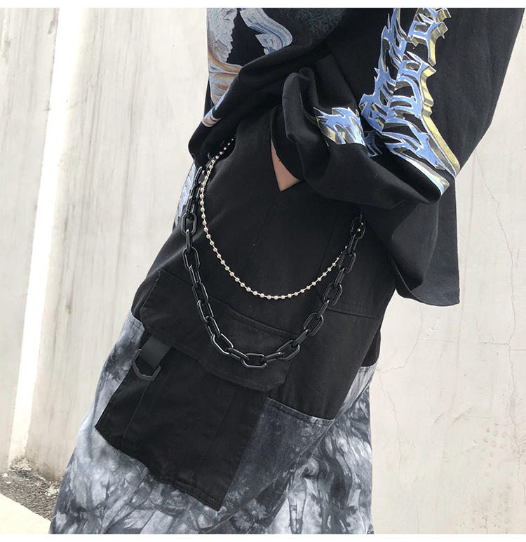 Dây xích quần kim loại 2 lớp phong cách đường phố Punk Hip Hop thời trang nam và nữ 235030