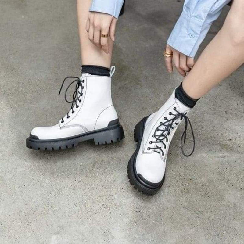 (SẴN ĐEN 36) Boots ulzzang B45 đế cao 4cm | BigBuy360 - bigbuy360.vn