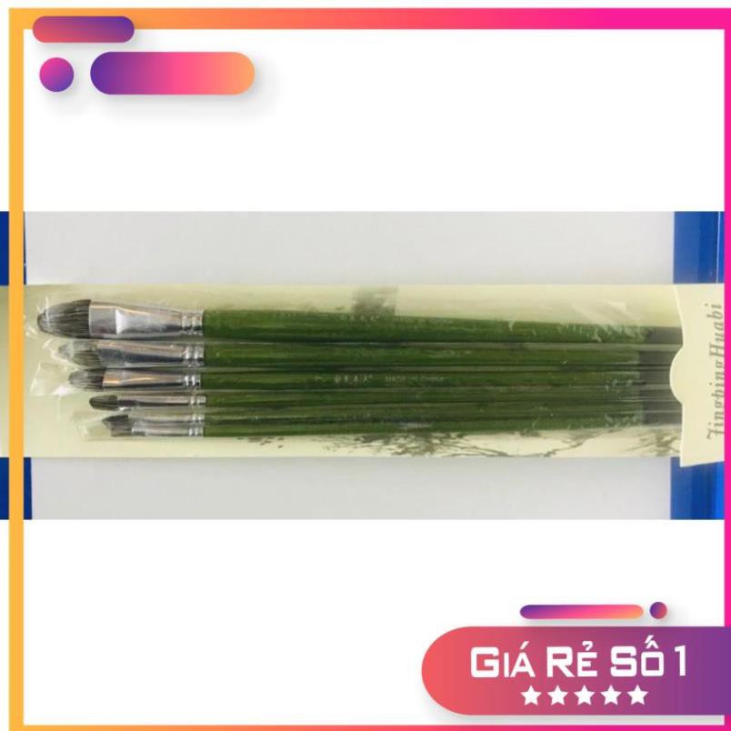 BỘ CỌ LÔNG CHỒN 6 CÂY CÓ VỎ