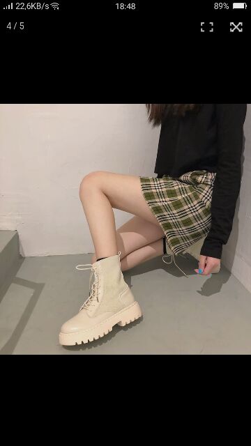 Boots chiến binh cổ lửng basic siêu chất, dễ phối đồ