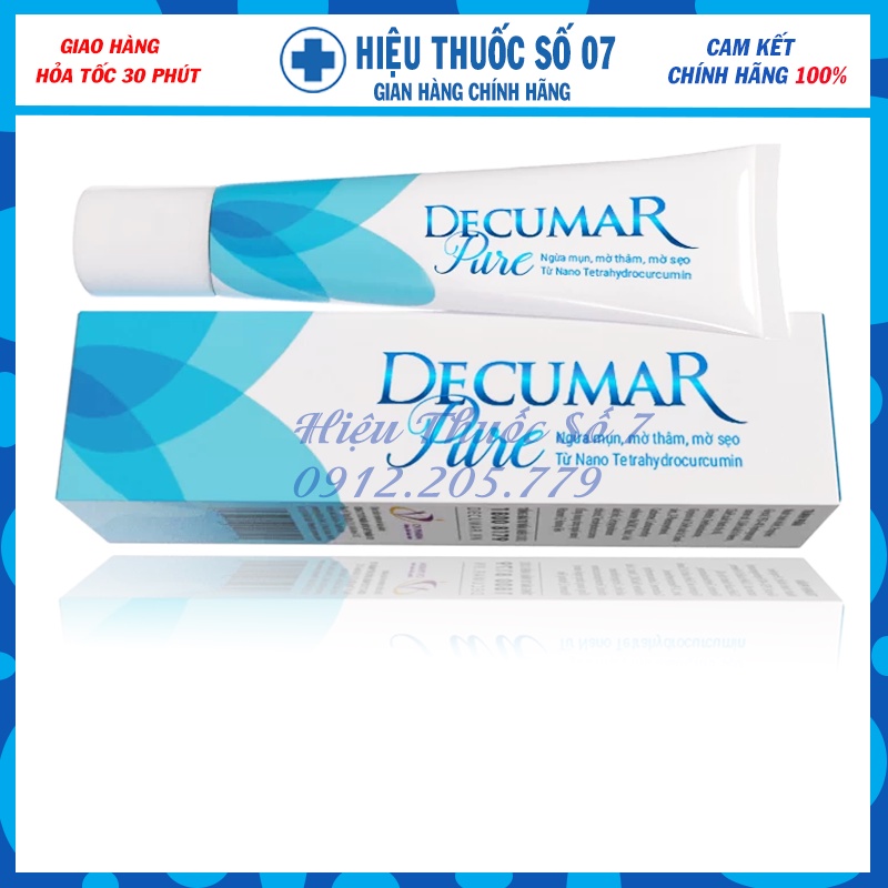 Gel ngừa mụn da mặt trong suốt Decumar Pure 15gr hoàn toàn mới[CHÍNH HÃNG]