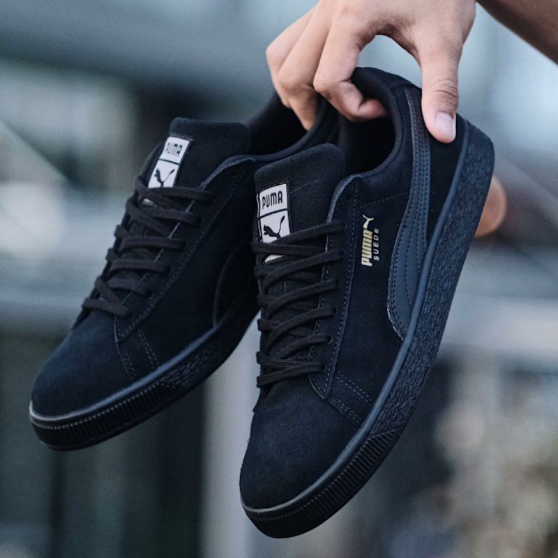 Giày Thể Thao puma Da Lộn Màu Đen size 39-43 Thời Trang Cao Cấp Cho Nam Nữ