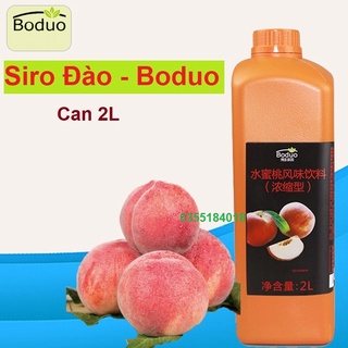 Siro Đào Boduo ( Syrup Đào Boduo) Pha chế trà sữa - trà chanh - trà hoa quả Can 2L Hàng chính hãng