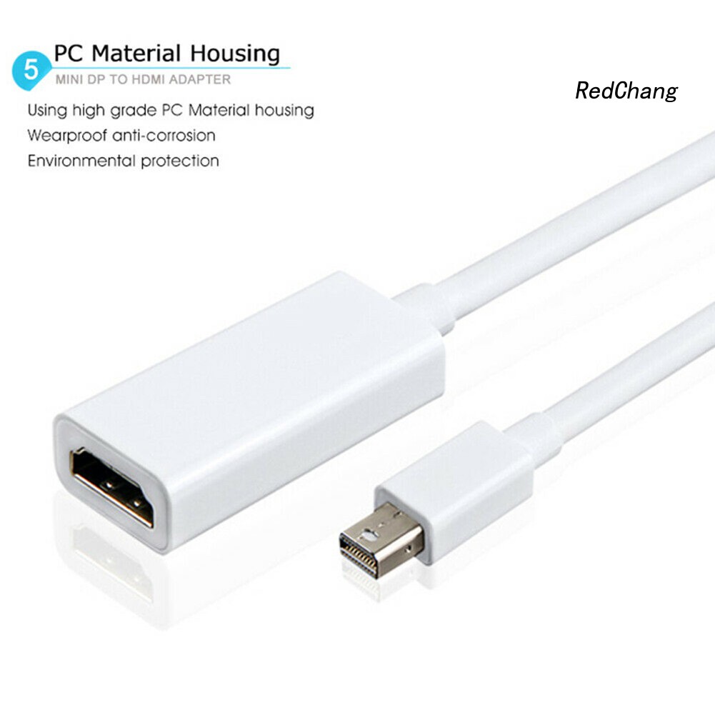 -SPQ- Thunder-Bolt Mini DisplayPort DP to HDMI Cable Adapter for iMac Macbook Pro Air