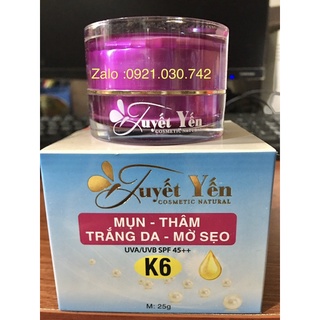 Kem tuyết yến k6 mụn , thâm,trắng da,mờ sẹo 25g