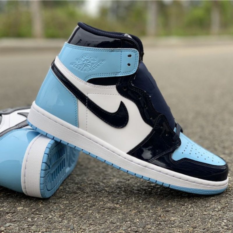 [Ảnh thật] giầy thể thao Jordan 1 xanh bóng đen cổ cao thời trang nam nữ | BigBuy360 - bigbuy360.vn