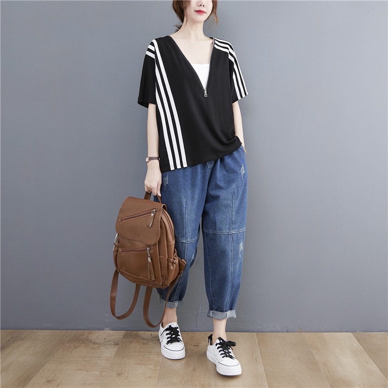 G79 áo thun big size freesize thoải mái rộng rãi màu đen trắng phong cách thời trang