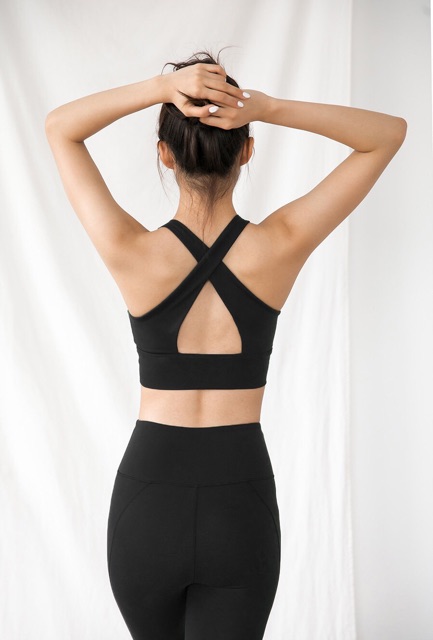 Set bra dây chéo cao cấp tập gym,yoga và thể thao