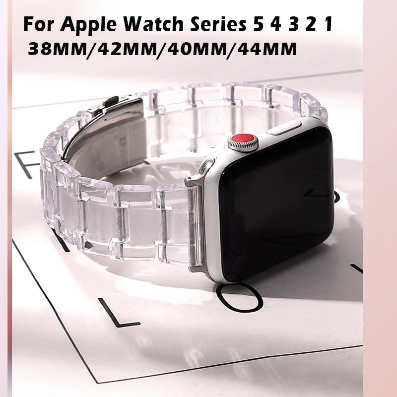 Dây Đeo Trong Suốt Đẹp Mắt Cho Đồng Hồ Thông Minh Apple Watch series 6 SE 1 2 3 4 5 38mm 40mm 42mm 44mm