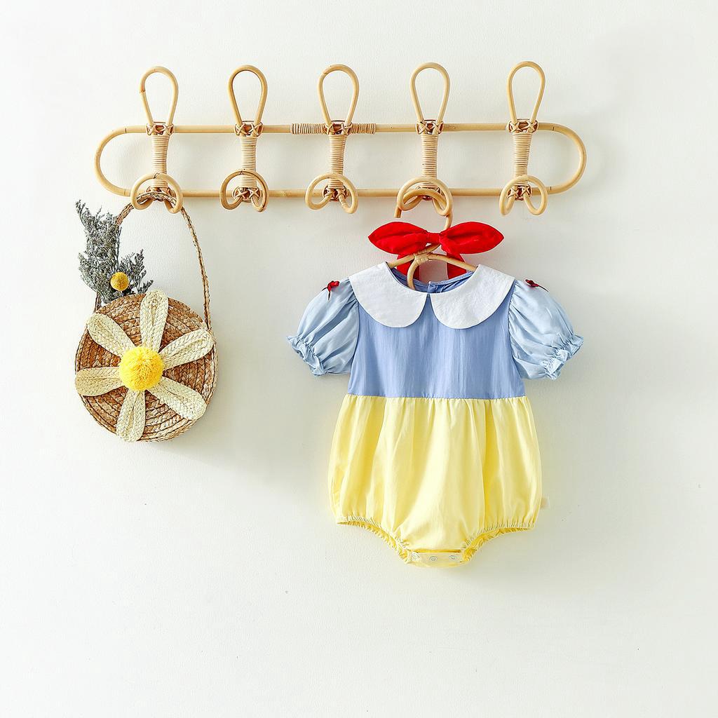 Bộ Bodysuit Một Mảnh Tay Ngắn Hình Bạch Tuyết Mùa Hè 2021 Cho Bé Sơ Sinh