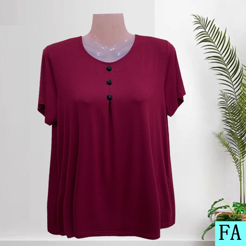 Áo Thun Tay Ngắn Cổ Tròn Dáng Rộng Chất Liệu Cotton Thời Trang Mùa Hè Có Size Lớn 200 Jin Dành Cho Người Lớn Tuổi
