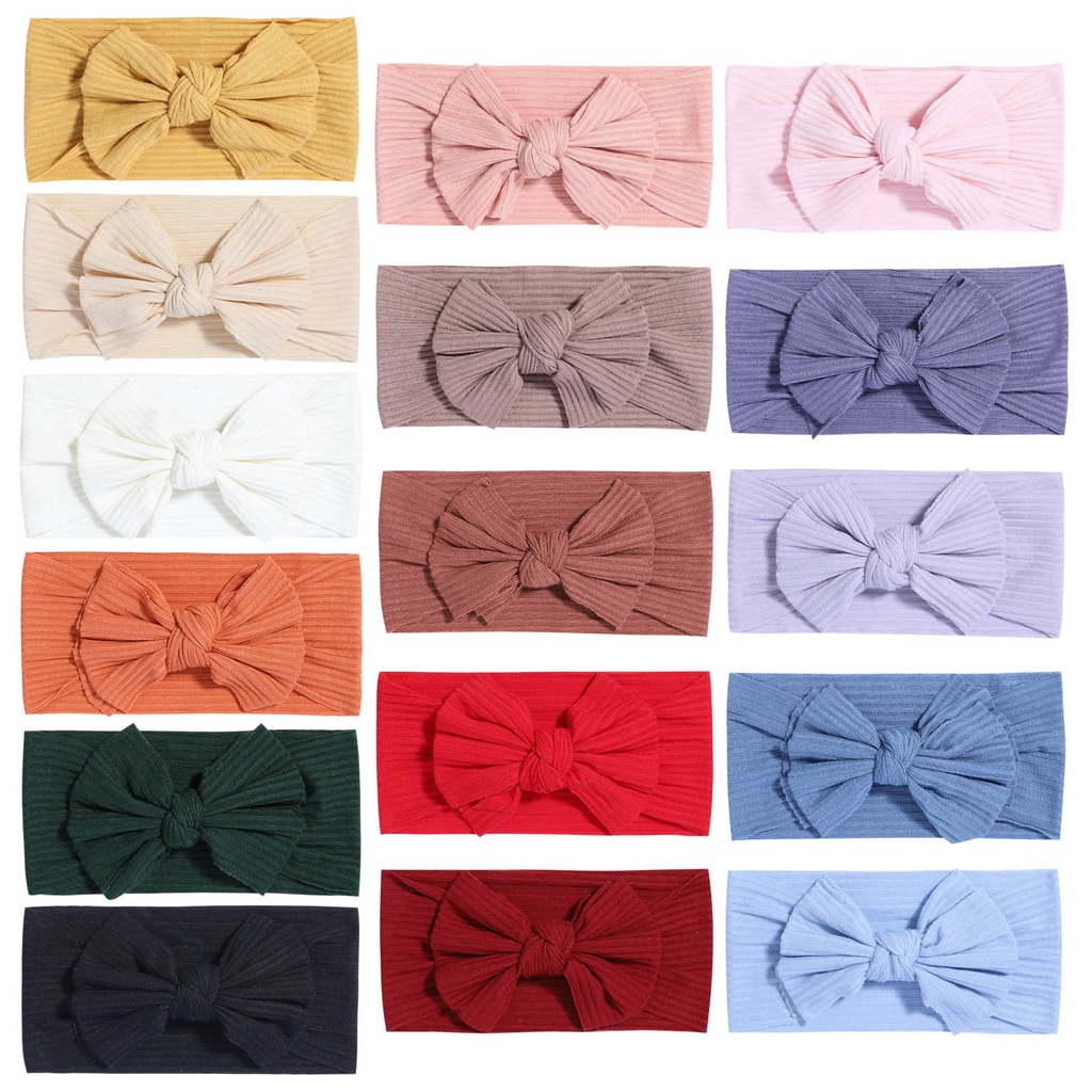 Băng đô bé gái KIDSBOWS 6 inch thắt nơ màu trơn xinh xắn đáng yêu