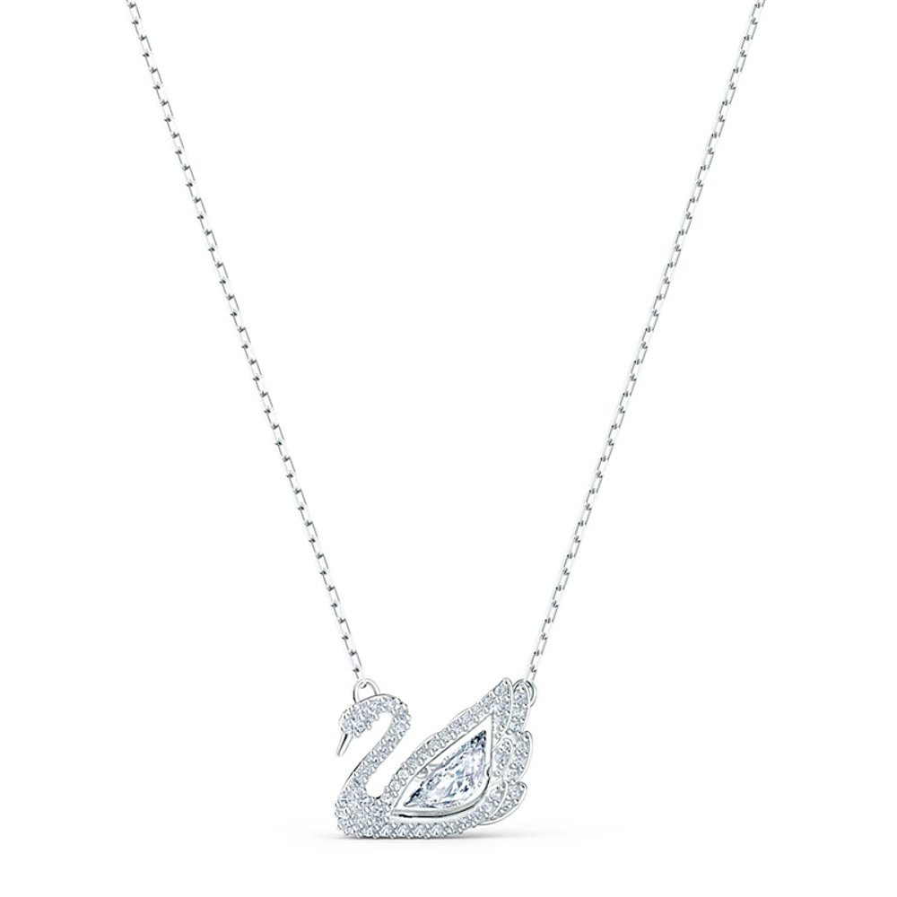Dây Chuyền Mặt Thiên Swarovski Silver DAZZLING Swan Necklace Nga Đính Đá Pha Lê Lấp Lánh Thời Trang Cho Nữ