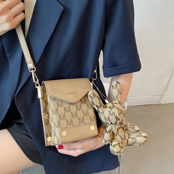 Túi nữ đeo chéo ,sai mini đựng vừa điện thoại (TẶNG KÈM GẤU)