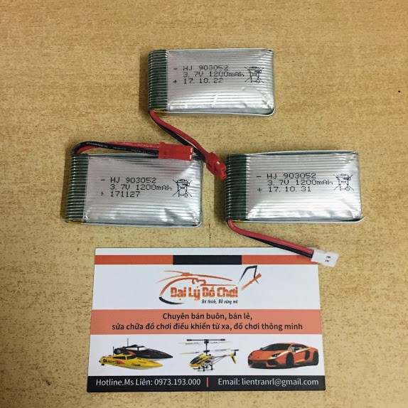 Pin sạc 3.7V dung lượng 1200mAh chân JST, P2.54, chân x5hw