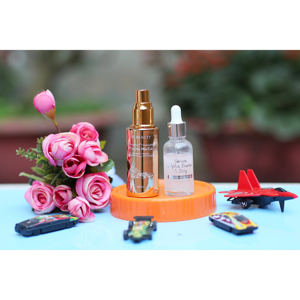 Serum Alpha Burtin Kích Trắng Giảm Mụn Nám 25ml Tặng Kem Face Dưỡng Trắng Hoa Mẫu Đơn 8x Beauty