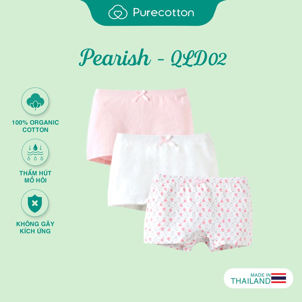 Combo 3 quần váy dáng đùi Purecotton cho bé gái chất liệu cotton cao cấp PC035