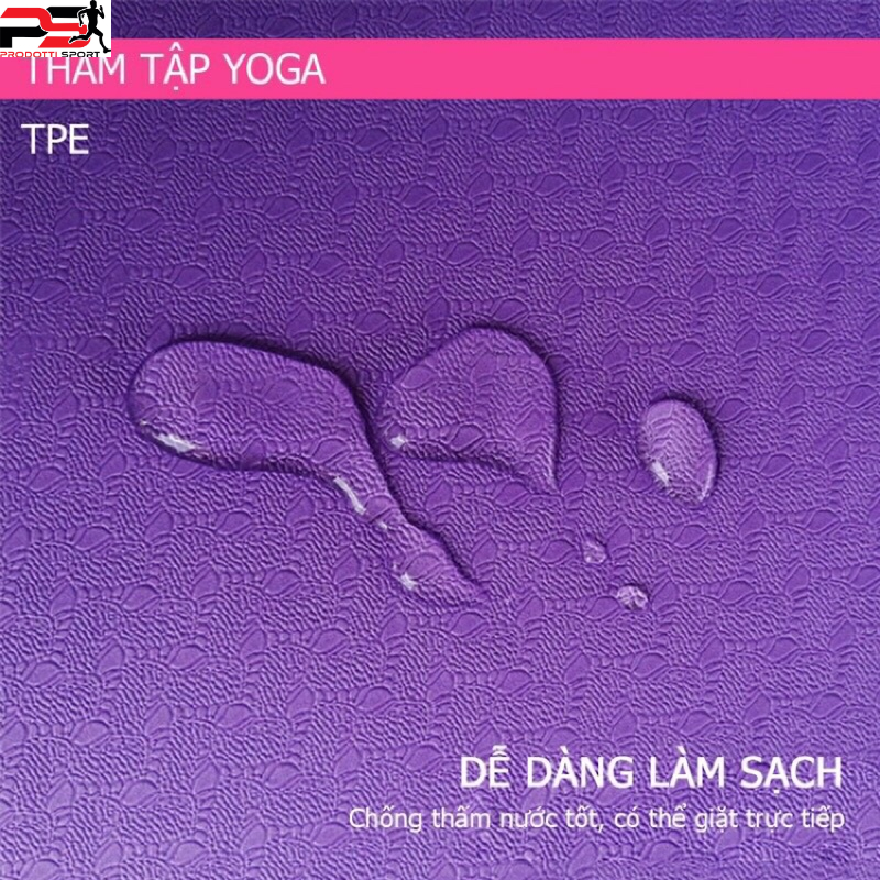 Thảm tập yoga TPE 6mm 2 lớp cao cấp, cực bền,đàn hồi Siêu tốt