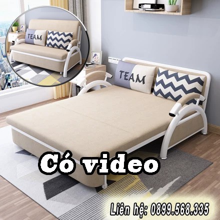 Ghế Sofa Giường Thông Minh Nệm Cao Su, Sofa Kiêm Giường Nằm Đa Năng  1m6 x 1m9