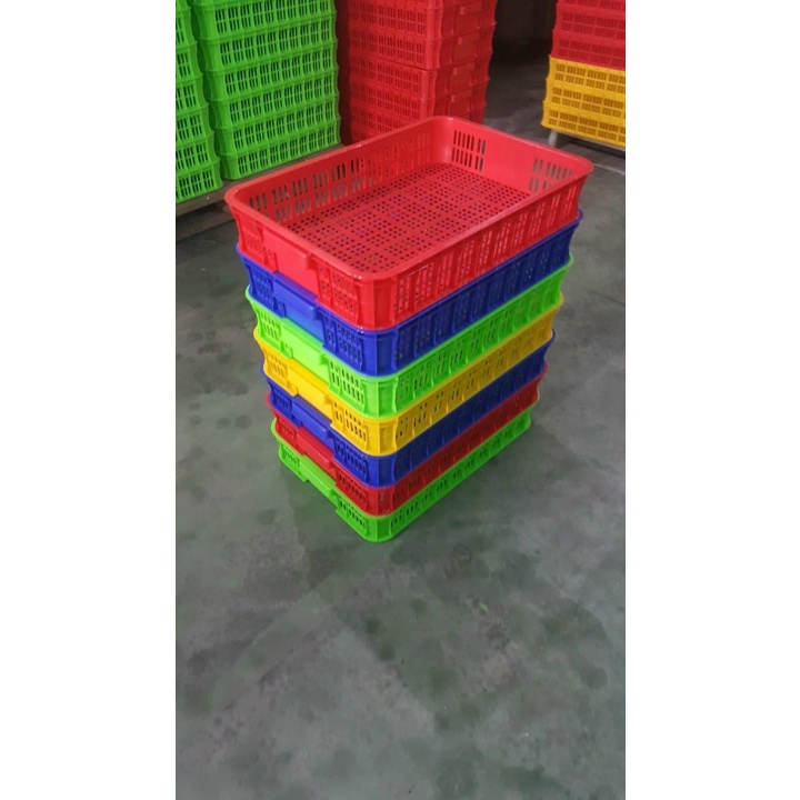 Sóng nhựa bít - sóng nhựa hở cao 1 tấc chịu được nhiệt độ kho lạnh, kích thước dài 61cm, rộng 42cm, cao 10cm